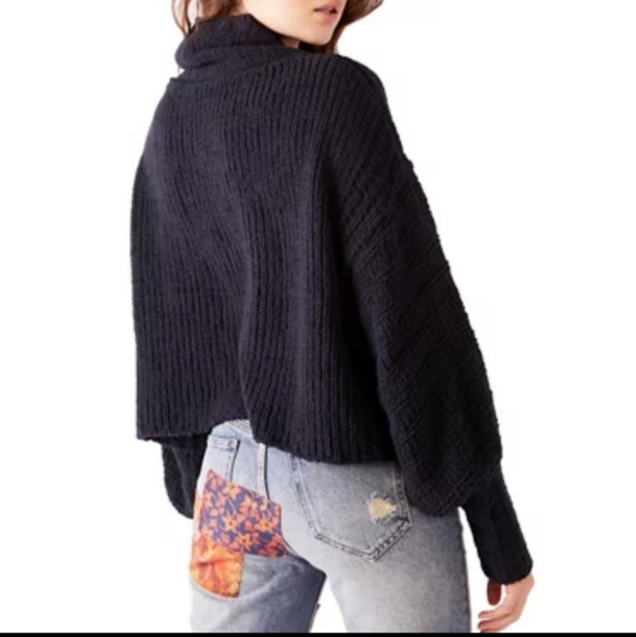 FREE PEOPLE Black Be Yours Sweater - Picture 4 of 5